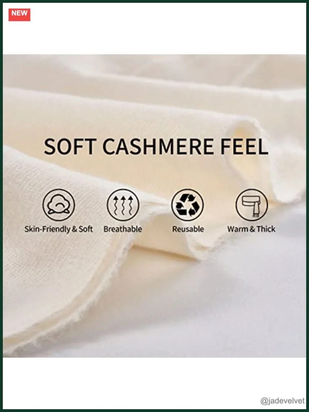 Soft Cashmere Feel Oversized Scarf Shawl Tassel Wrap